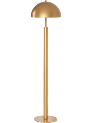 Woodhub Pia Eskitme Gold Mushroom Lambader Modern Dekoratif Metal Oturma Odası Çalışma Odası Zemin Lambası