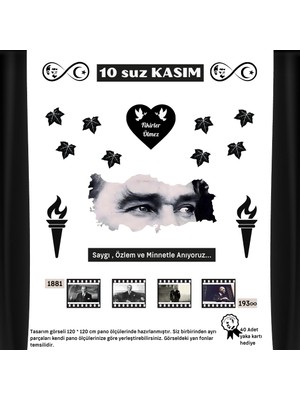 Ti Play 10 Kasım Atatürk'ü Anma Okul Panosu Tasarımı