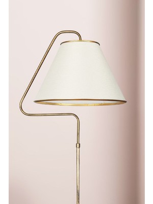 Woodhub Aydınlatma Lambader Gold Lena Üçgen Siyah Sarı Patine (Gold Çember) Krem Şapka