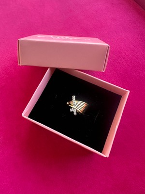 Milena Istanbul Zirkon Taşlı Gold Earcuff / Deliksiz Kıkırdak Küpesi