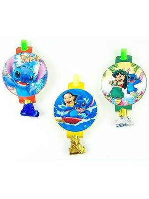 Parti Dükkanım Lilo ve Stiç Parti Düdüğü (6 Adet)