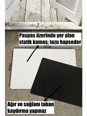 Valerine Life Amazon Yaprak Desenli Welcome Kapı Önü Paspası 45X70CM