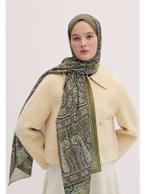 Fresh Nordıc Paısley Desen Şal Yeşil