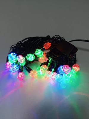 Osohome Kalpli Dekor LED Işık 30 Lu 5 Metre Yılbaşı Ağacı Süs Işık Renkli LED Fişli