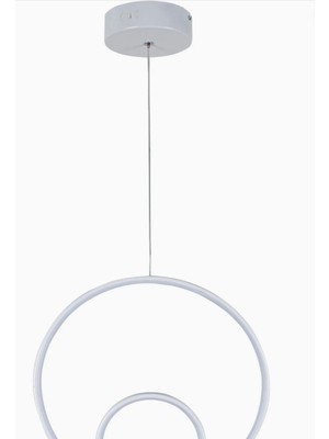 Silkyra Turkco Dual Orbit Sarkıt LED Avize,3 Farklı Işık Modu,powerled Çap:30 YÜKSEKLIK:100 cm  Beyaz Renk