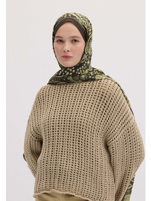 Fresh Valerıa Desen Şal Koyu Yeşil