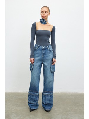 High waist kargo jean - Premium collection