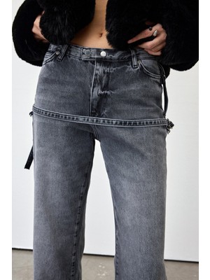 Mid-rise designer jeans