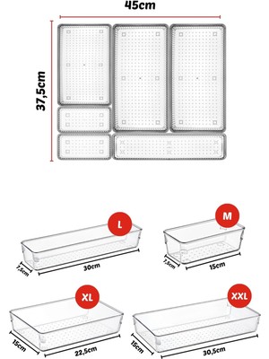 Nandy Home 6 Parça Çekmece Içi Düzenleyici, Organizer Set