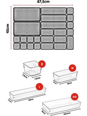 Nandy Home 24 Parça Çekmece Içi, Düzenleyici, Organizer Set