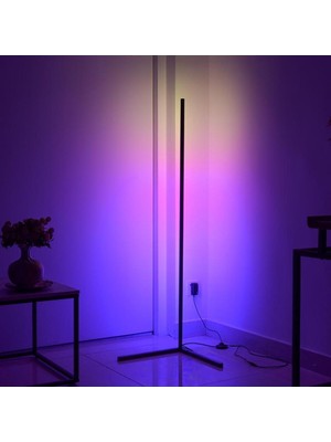 Woodhub Sese Duyarlı Köşe Lambaderi Mobil Kontrol-Kumanda (Sabit Renkler-Animasyonlu Kayar Mod)