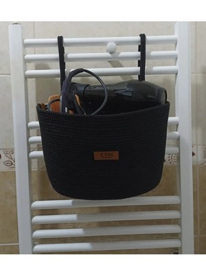 Pınar Gündoğdu Collection Hasır Sepet Askılı Hasır Sepet Banyo Düzenleyici Sepet Beşik Yanı Sepeti