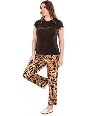 Büyük Beden Battal Yazlık Modal Pamuk Kısa Kol Pijama Dowry B08-62