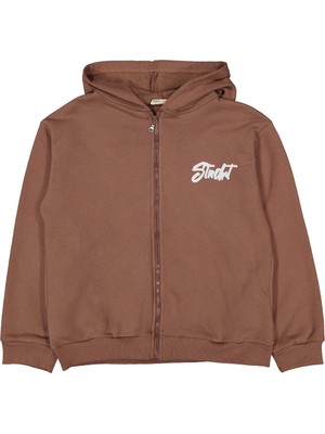 Harika Kids Erkek Çocuk 3 Iplik Oversize Kapşonlu Kolej Ceket