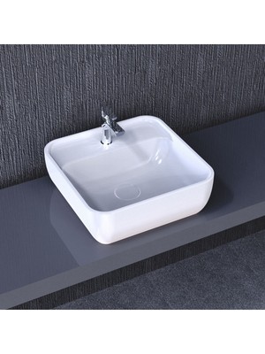 Turavit Prt 0711 Porto Çanak Lavabo Batarya Delikli 40 x 40 cm