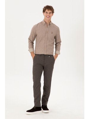 U.S. Polo Assn. Erkek Mor Pantolon (Kanvas-Chino) 50291198-VR038