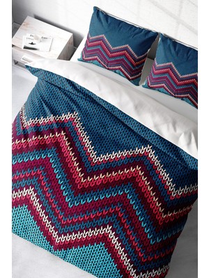 Çift Kişilik Sık Dokuma Pamuk Saten 3D Özel Tasarım Örgü Nevresim Takımı