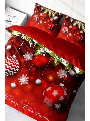 Lastikli Çarşaflı Pamuk Saten Çift Kişilik Ny Balls Nevresim Takımı