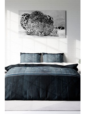 Çift Kişilik Lastikli Çarşaflı Pamuk Saten Endless Love Nevresim Takımı