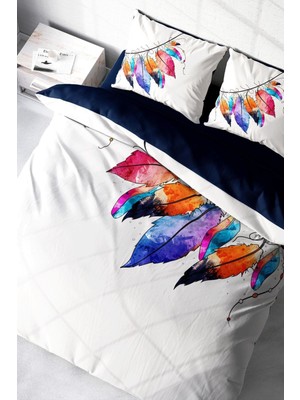 Çift Kişilik Sık Dokuma Pamuk Saten 3D Özel Tasarım Tüy Nevresim Takımı