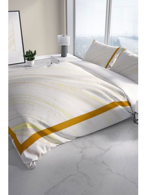 White 3D Pamuk Saten Çift Kişilik Nevresim Seti Nevresim Takımı