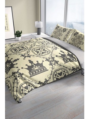 King Royal 3D Pamuk Saten Çift Kişilik Nevresim Takımı