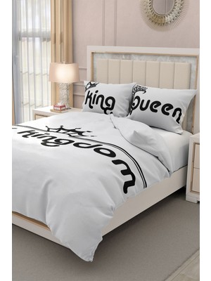 Çift Kişilik Lastikli Çarşaflı Pamuk Saten Kingdom Room Nevresim Takımı