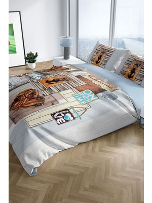 La Mer 3D Pamuk Saten Çift Kişilik Nevresim Seti Nevresim Takımı