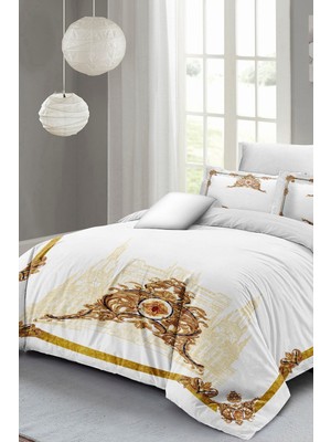 Çift Kişilik Sık Dokuma Pamuk Saten 3D Özel Tasarım Courtier Nevresim Takımı