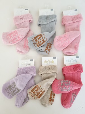 Olay Socks 6 Cift Alti Kaymaz Havlu Kışlık Kız Bebek ve Çocuk Soket Çorap Set