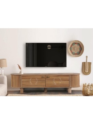 Dekorbizden Petra Tv Ünitesi Koyu Ceviz