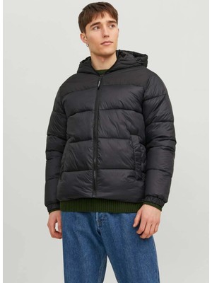 Jack & Jones Koyu Gri Erkek Mont 12256858_JJBUILD Puffer Jacket