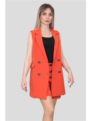 Önder Özsoy Safari Yelek & Safari Şort Takım-Turuncu