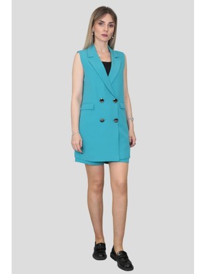 Önder Özsoy Safari Yelek & Safari Şort Takım-Turkuaz