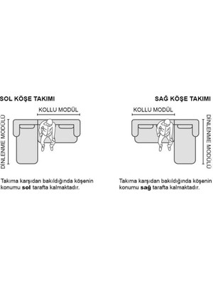 Dekorbizden Arya Zen Sandıklı ve Yataklı Köşe Koltuk