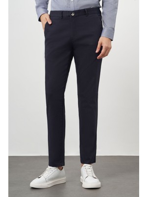 Morven  Erkek Lacivert Chino Dynamik Fit Pantolon