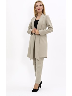 Önder Özsoy Şal Yaka Uzun Ceket & Dar Paça Pantolon-Bambu