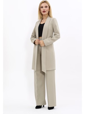 Önder Özsoy Şal Yaka Uzun Ceket & Bol Paça Pantolon-Bambu