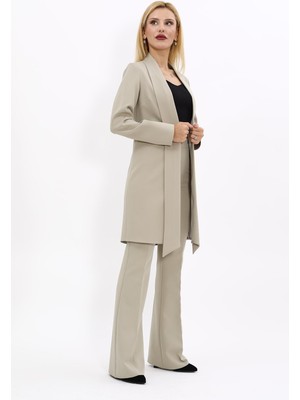 Önder Özsoy Şal Yaka Uzun Ceket & İspanyol Paça Pantolon-Bambu