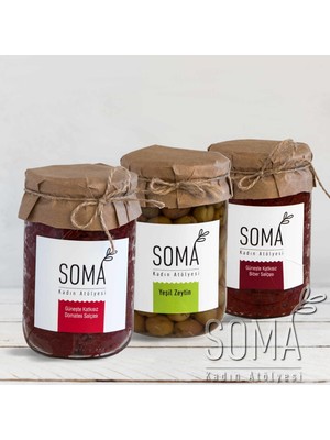 Ege Yöresel 3'lü Gıda Hediye Paketi Zeytin,salça