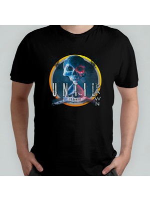 Pixxa Until Dawn  Pamuklu Bisiklet Yaka T-Shirt Model 1