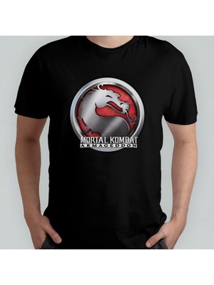 Pixxa Mortal Kombat Armageddon  Pamuklu Bisiklet Yaka T-Shirt Model 1