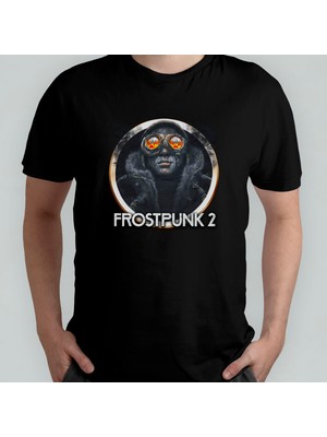 Pixxa Frostpunk 2  Pamuklu Bisiklet Yaka T-Shirt Model 1