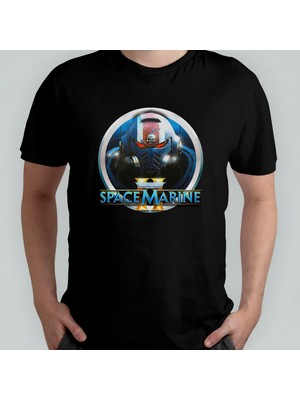 Pixxa Warhammer 40000 Space Marine Iı  Pamuklu Bisiklet Yaka T-Shirt Model 2