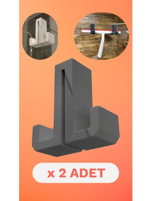 Bonolupo Store 2 Adet Duşakabin Camı Için Çift Taraflı Dayanıklı Askı - Minimalist Tasarım (6 mm Cam Kalınlığı)