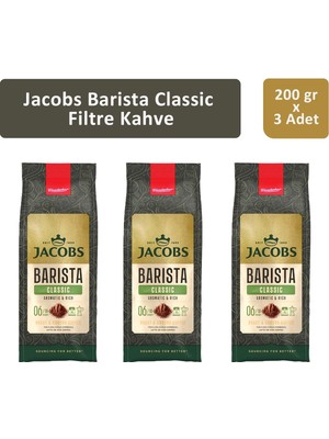 Jacobs Barista Classic Filtre Kahve 200 gr x 3 Adet