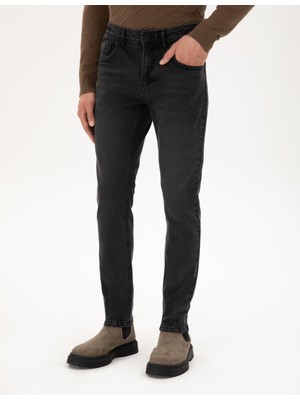 Pierre Cardin Erkek Siyah Slim Fit Jean Pantolon 50295843-VR046