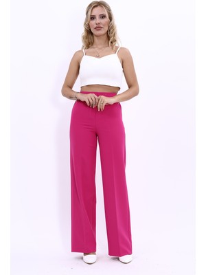 Önder Özsoy Bol Paça Pantolon-Fuşya