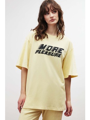 Pleasure Oversize Sarı T-Shirt