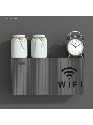 Omilife 25X15X6 cm Parlak Duvara Asılabilir Sigorta ve Modem Wifi Saklama Kutusu